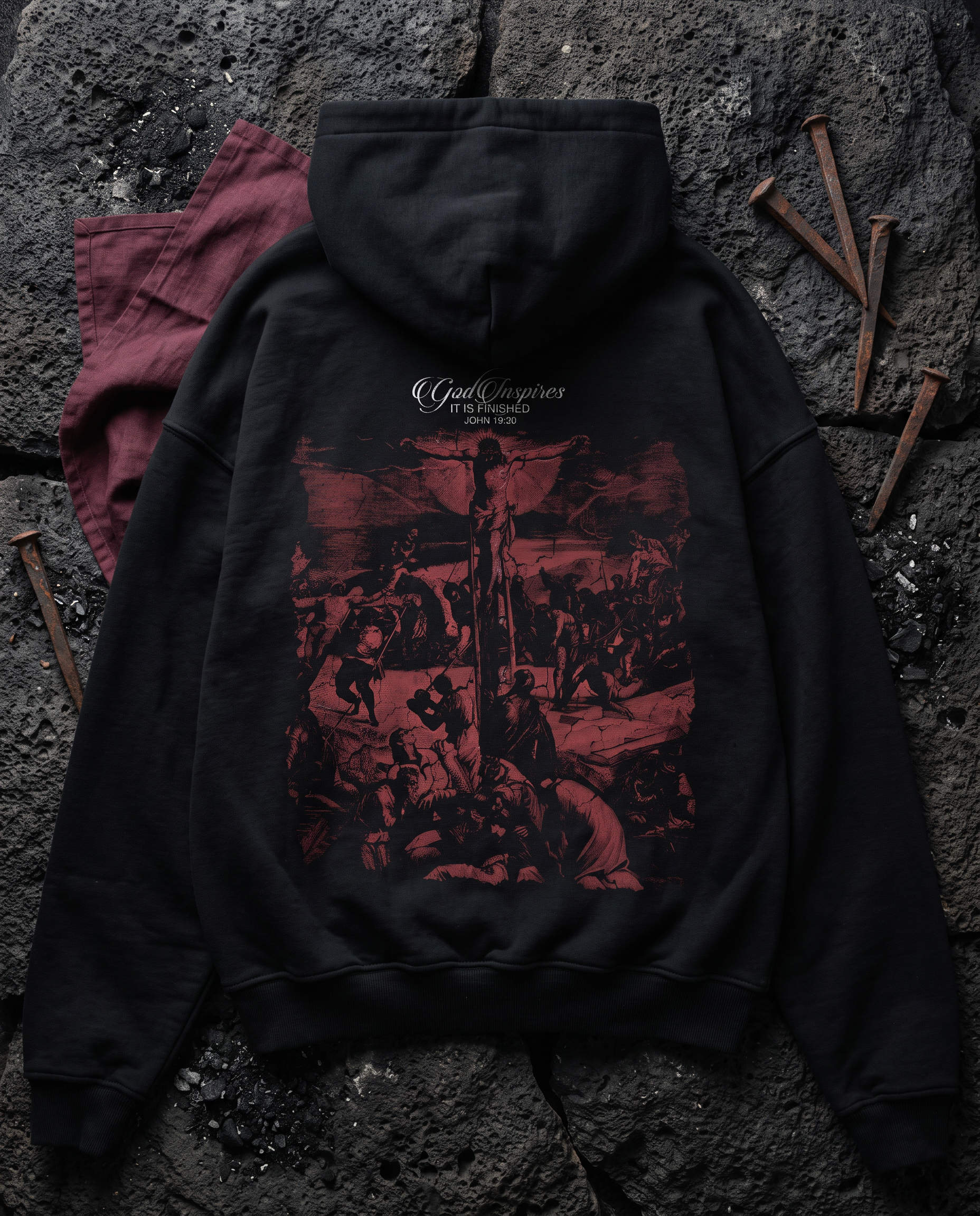'It Is Finished' Oversized Hoodie