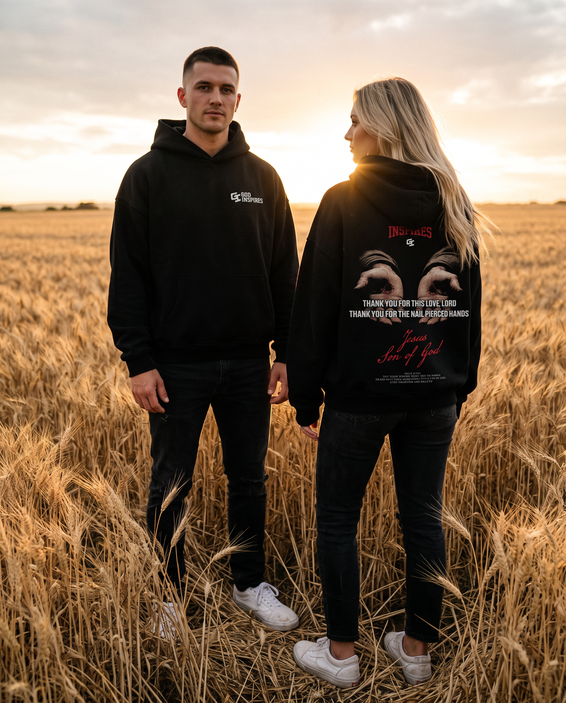 'Pierced Hands' Oversized Hoodie