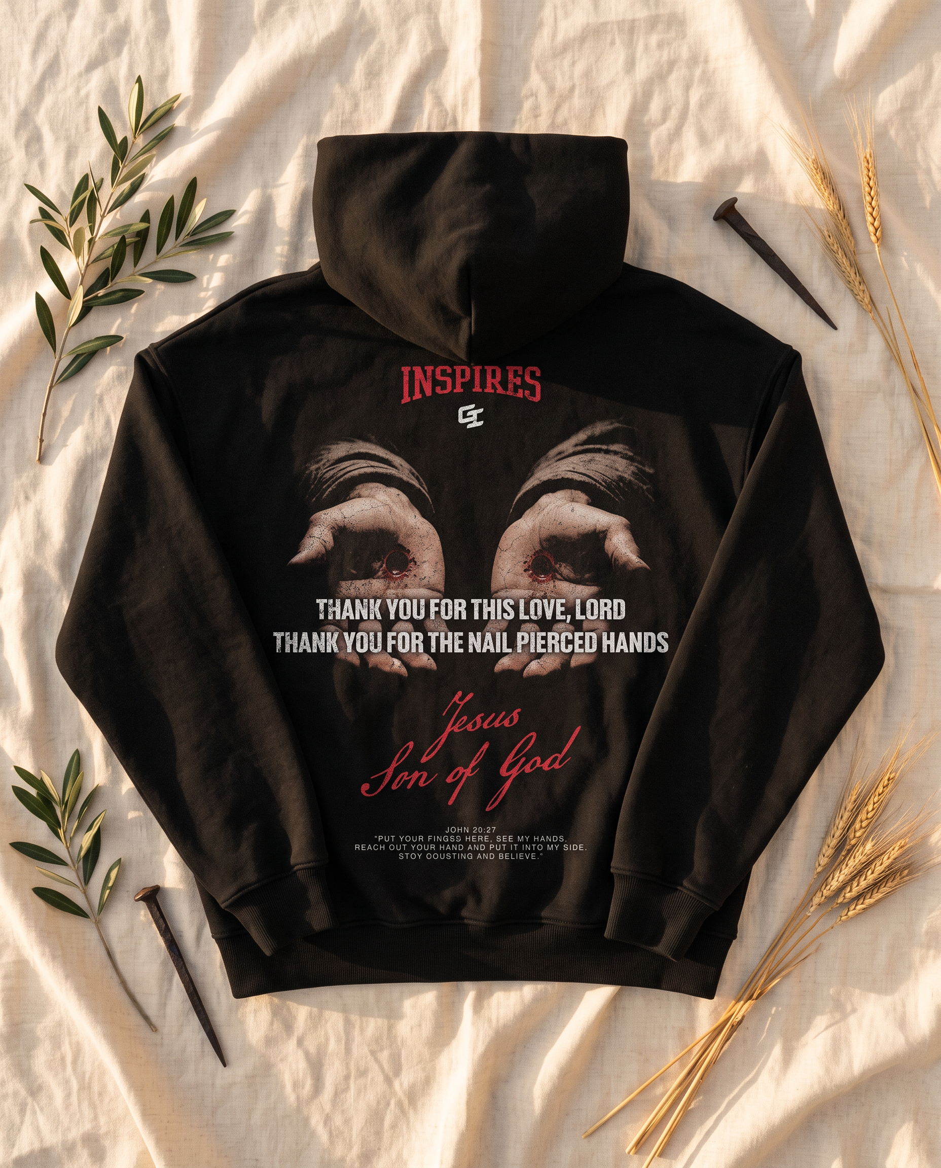 'Pierced Hands' Oversized Hoodie