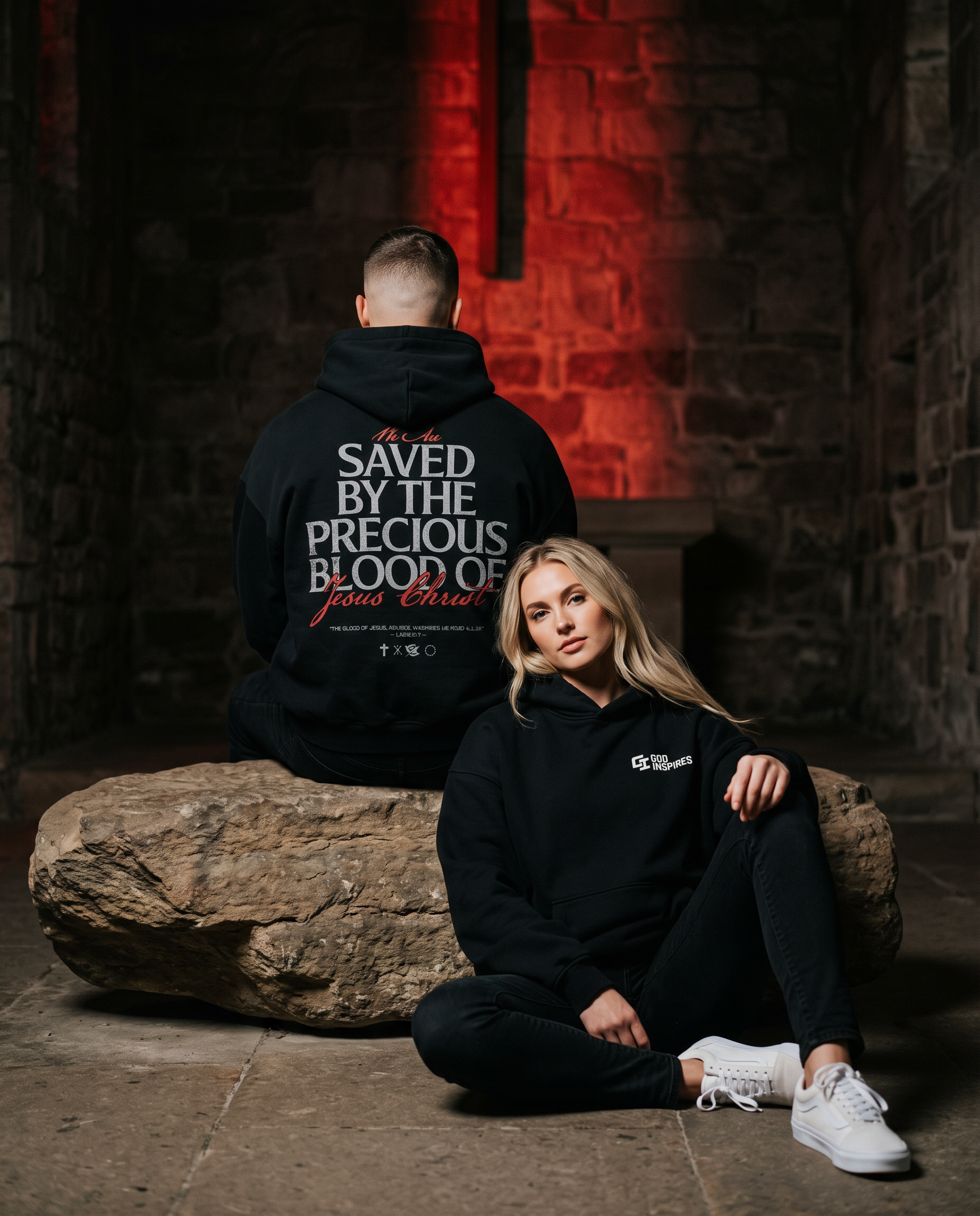 'Blood of Jesus Christ' Oversized Hoodie