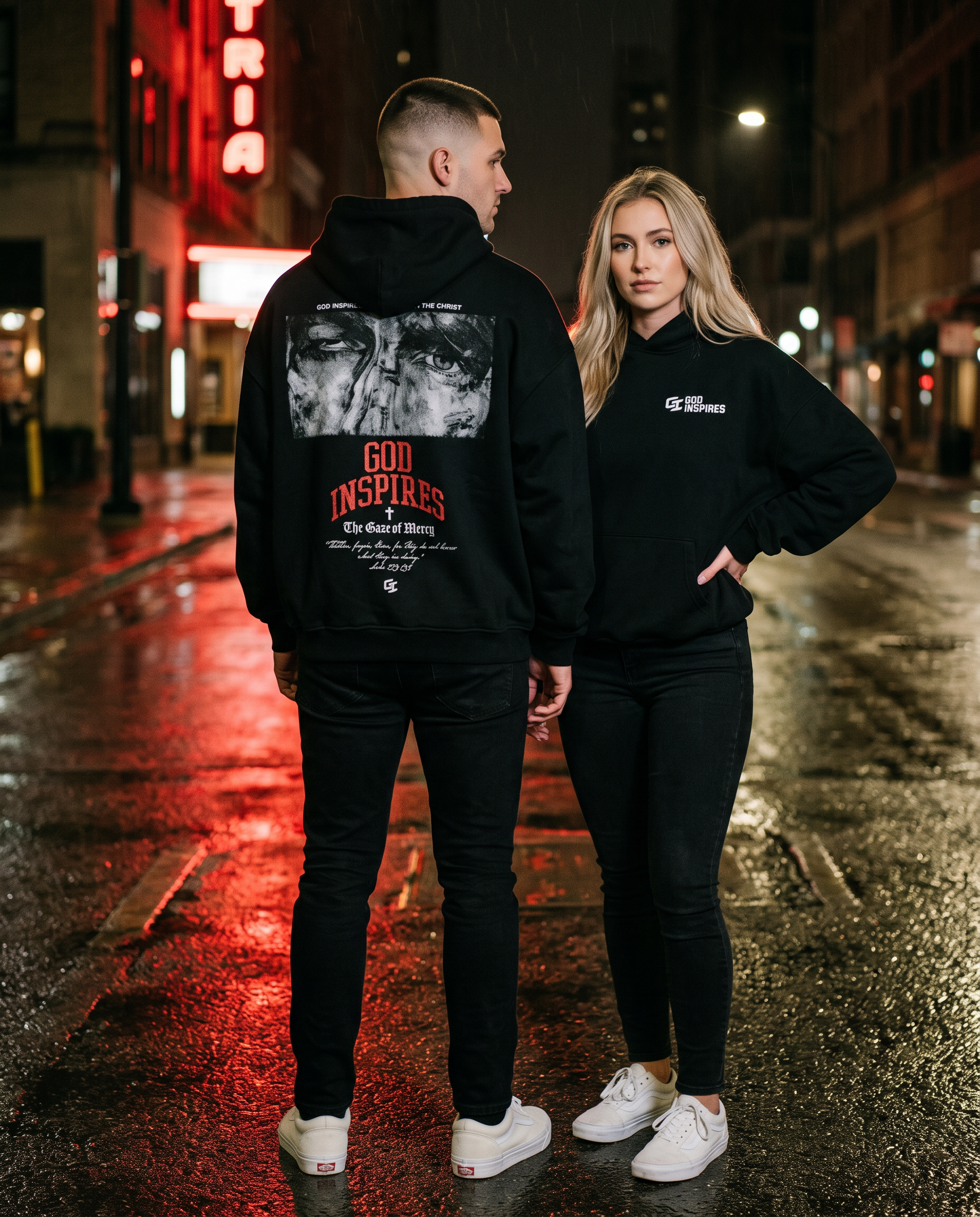 'The Gaze of Mercy' Oversized Hoodie