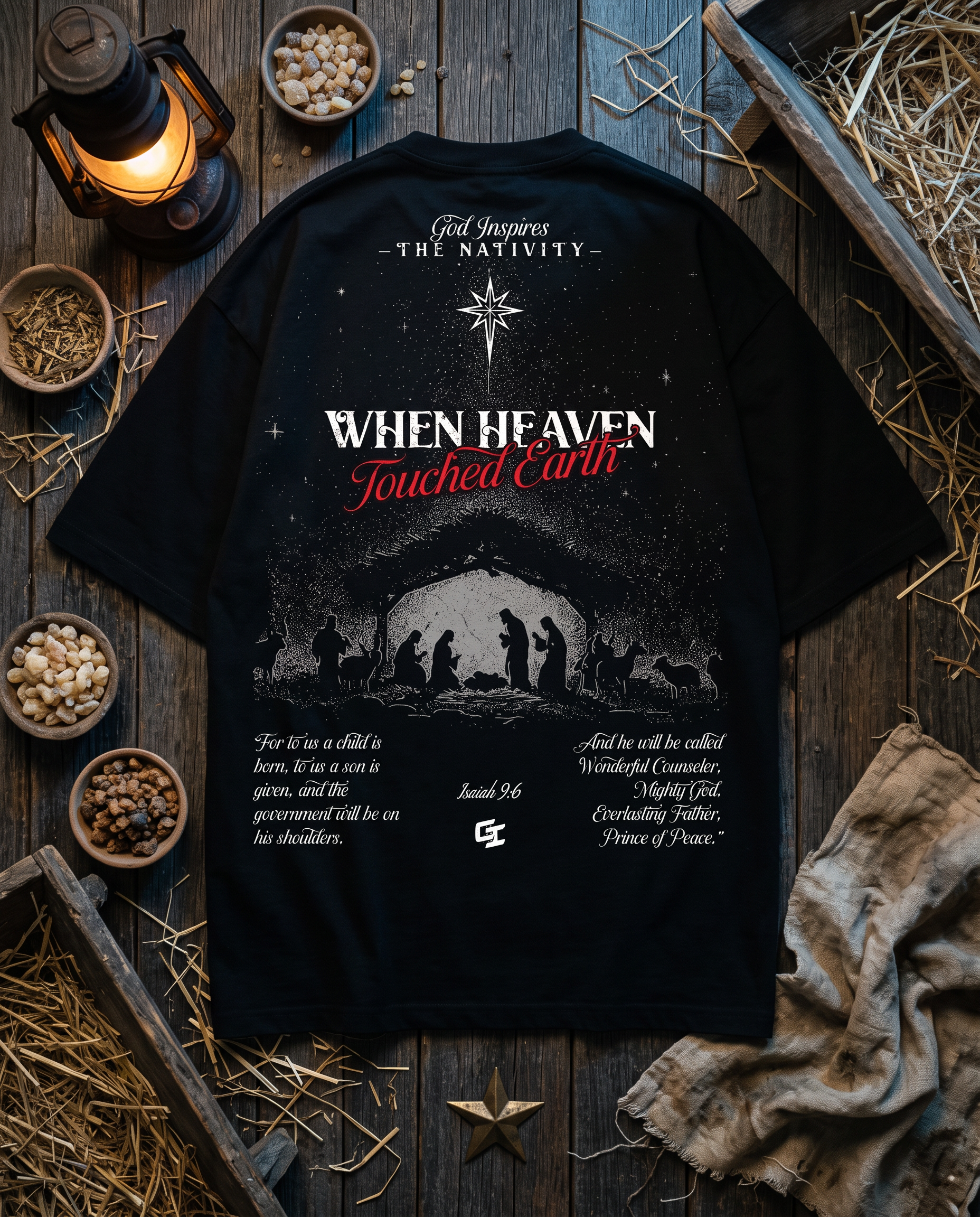 [Christmas Edition] 'The Nativity' T-Shirt - God Inspires