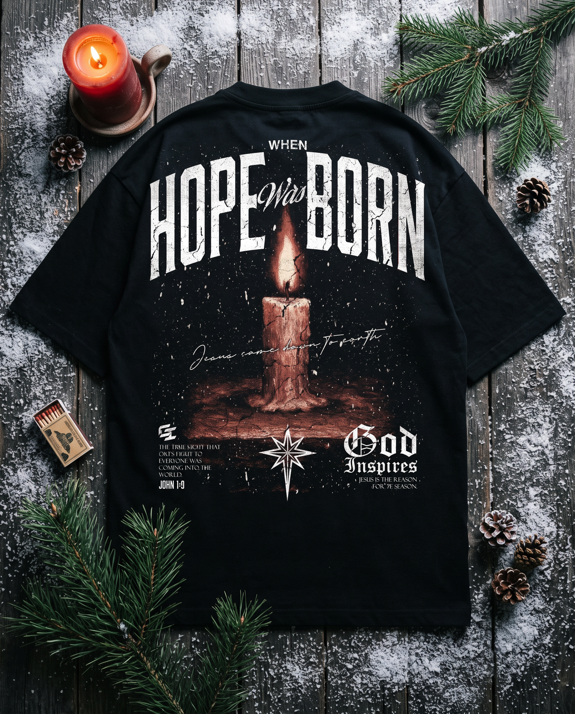 [Christmas Edition] 'Hope Was Born' T-Shirt - God Inspires