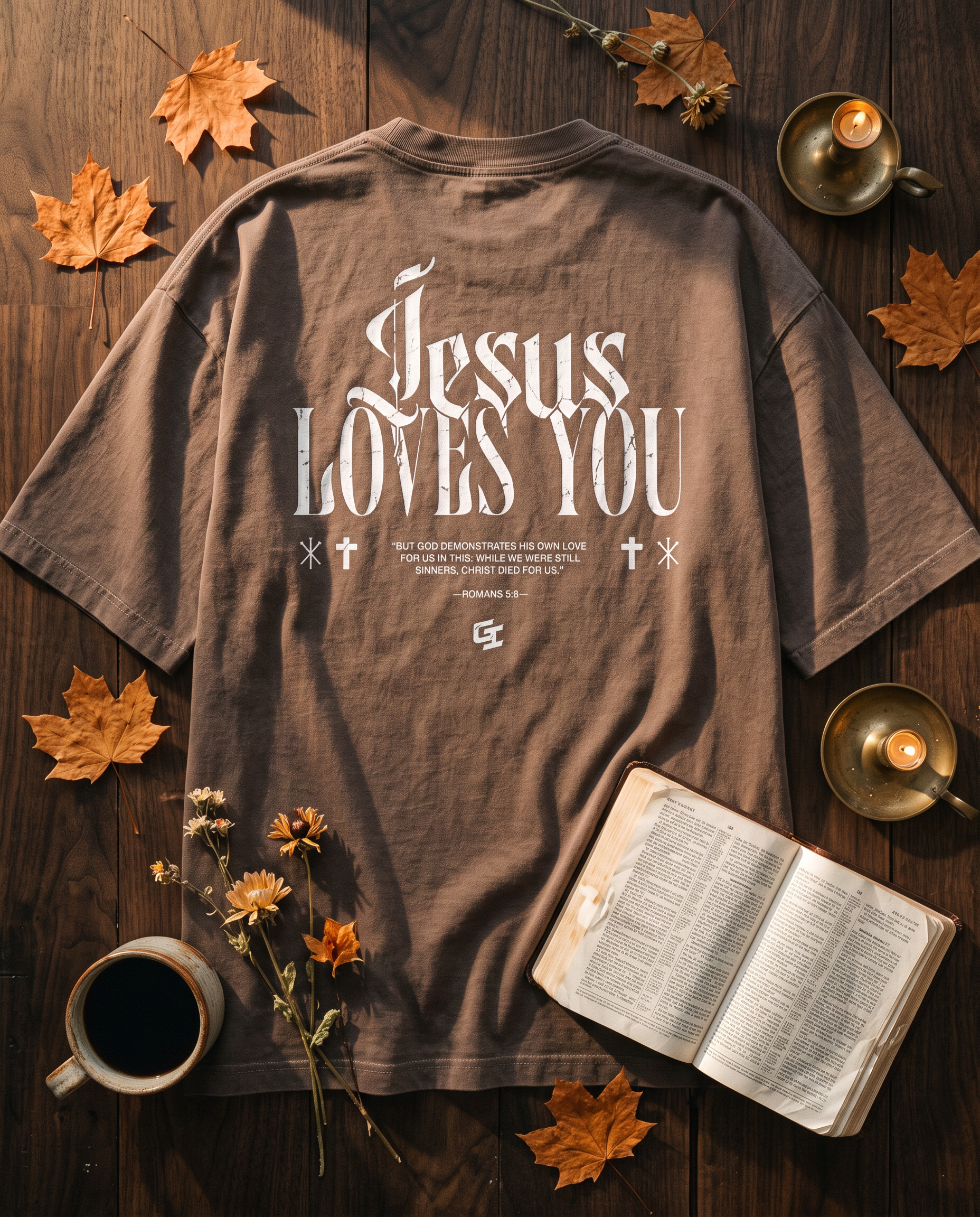 [Fall/Christmas Edition] 'Jesus Loves You' Vintage Oversized T-Shirt