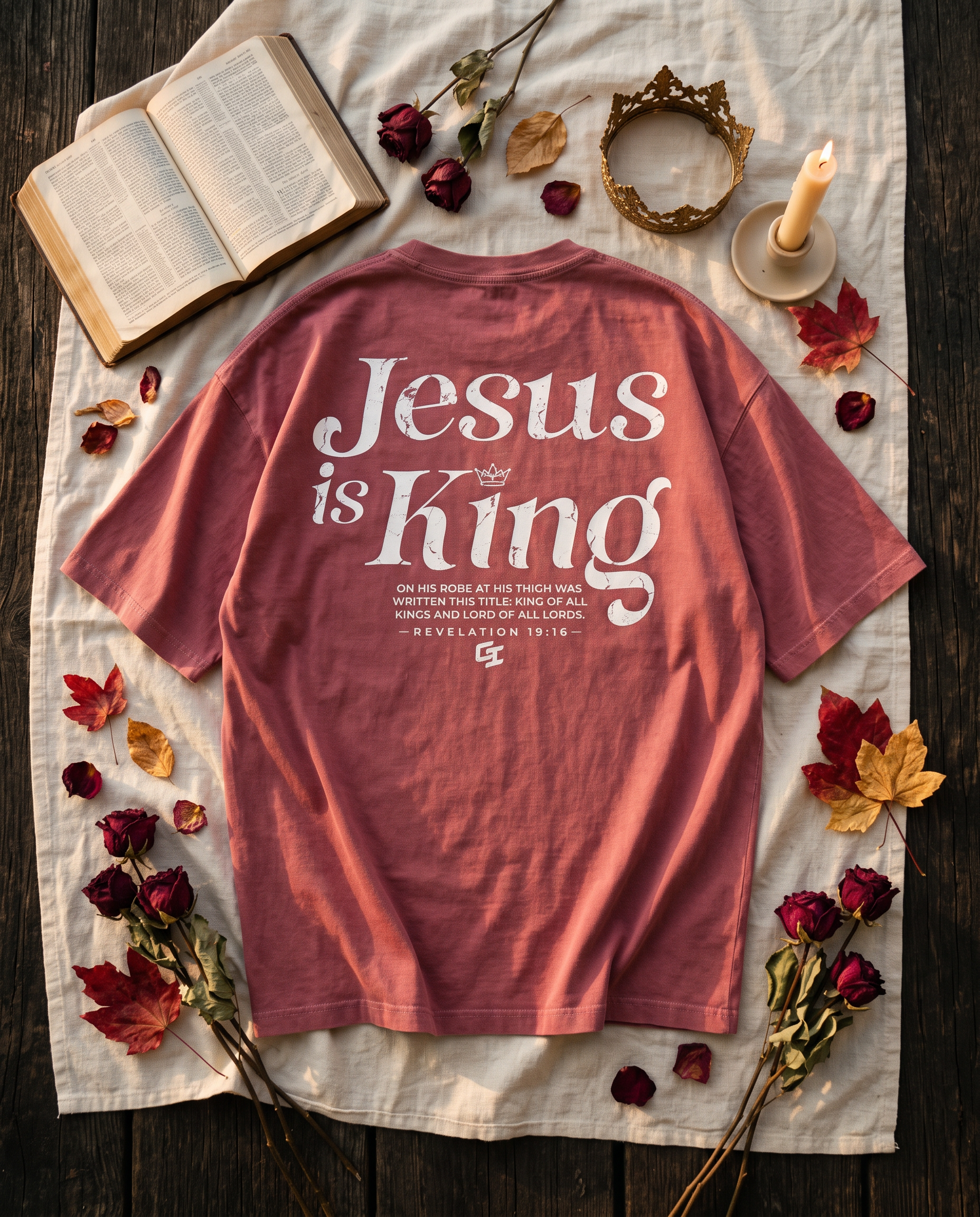 [Fall/Christmas Edition] 'Jesus Is King' Vintage Oversized T-Shirt