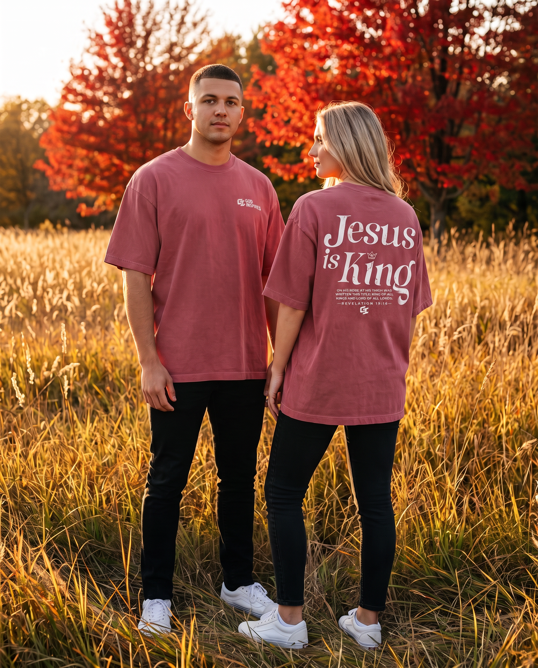 [Fall/Christmas Edition] 'Jesus Is King' Vintage Oversized T-Shirt