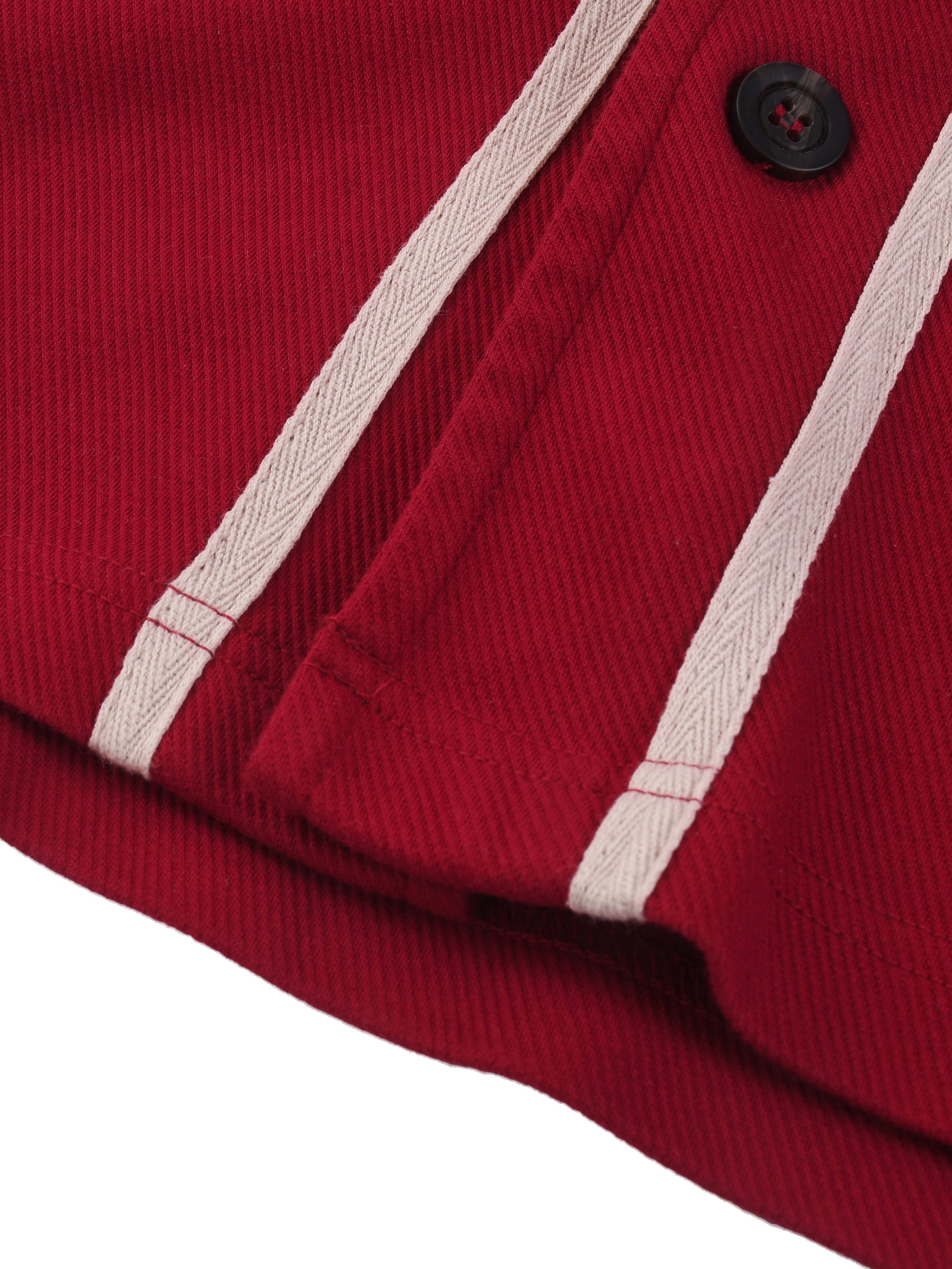 'Glory 2 The King' Contrast Piped Button-Up Jersey