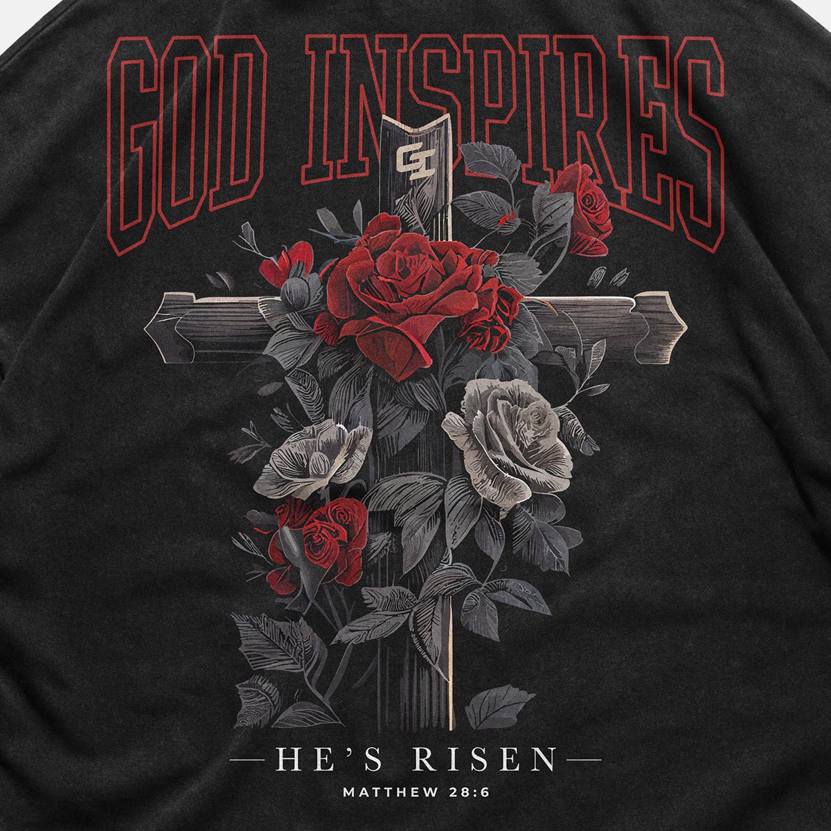 Theophany 'He's Risen' Heavy Faded T - Shirt - God Inspires